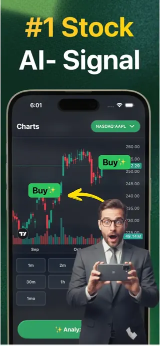 AI stock signal app interface